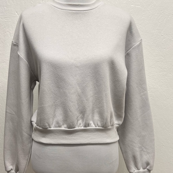 WOMEN’S Sweatshirt Light Grey M - Picture 2 of 4
